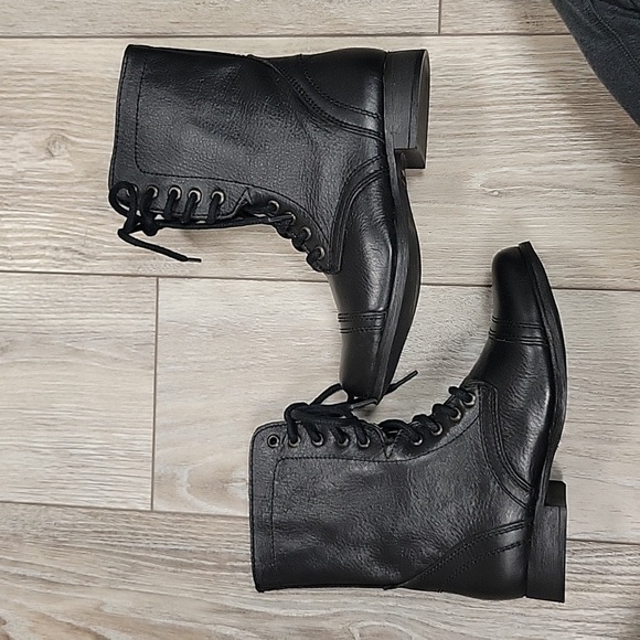 Steve Madden Size 6 Black Troopa Leather Boots NIB - Picture 5 of 10